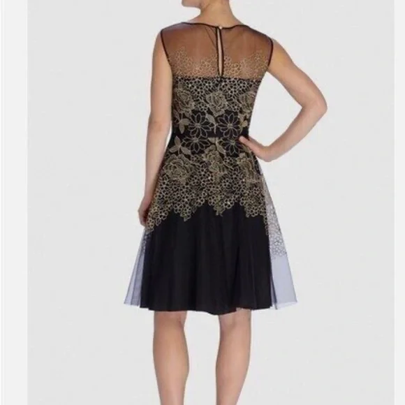 Tahiti Black / Gold lace Party Dress - Picture 4 of 4